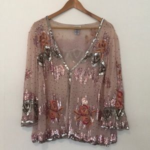 Vintage Sequin Embroidered Jacket